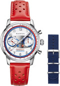 RAINTEN Chronograph Watch, Mechanical Watch for Men, Case 40mm, Seagull St19 | Stainless Steel with Genuine Leather Strap and Sapphire Crystal, Nylon Strap, Gifts- R9032, R9031B, R9031, R9031A