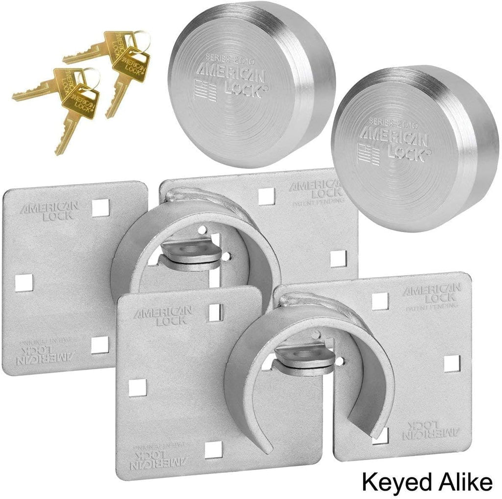 American/Master Lock (2) Hidden Shackle and Hasp Combo A801 - A2010KA-2