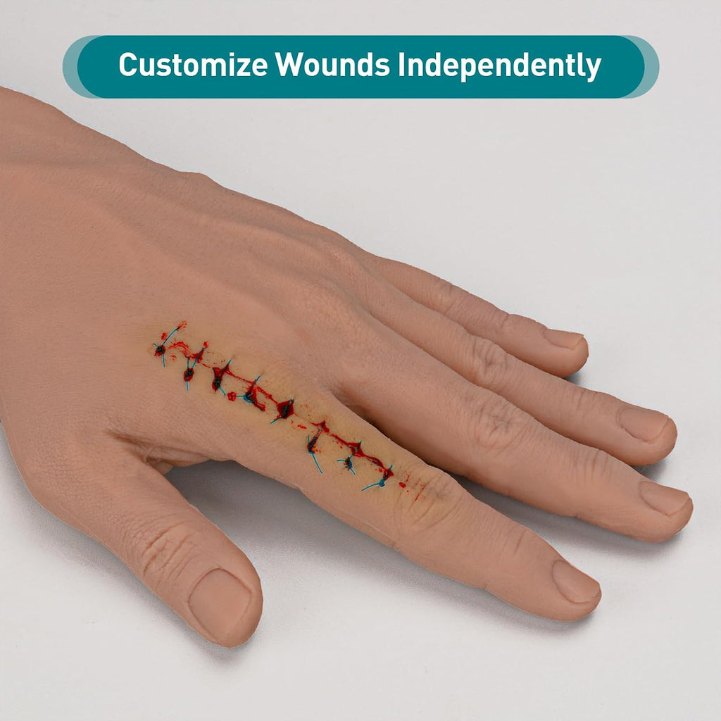 Suture Practice Kit for Medical Students, Silicone Suture Arm, Reusable Wound Practice Suturing Kit for Nursing, Veterinary, Surgical Training, Education Only