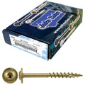 8 x 1-1/4' Bronze Star Multipurpose Torx/Star Drive Head Exterior Coated Modified Truss Head Cabinet Wood Screw - 5 Pound CASE 8,235 Screws