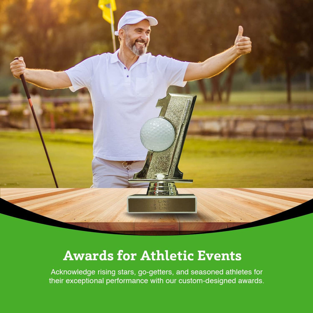 Cookie Bake Off Traveling Trophy - Plastic Trophy with Base, Awards and Trophies for Fun Contests, Prizes for Adults and Kids Gold,18'