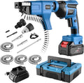 21V Cordless Drywall Screw Gun and Electric Screwdriver - 2-in-1 Self-Feeding Screwdriver, Includes Storage Toolbox and 4.0Ah Battery, Perfect for DIY and Professional Use (One battery set)