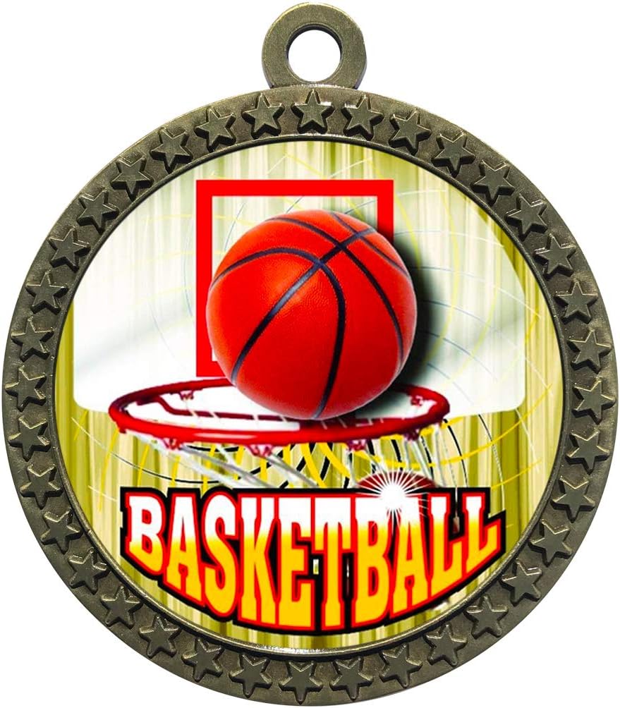 Express Medals 1 to 50 Packs Basketball Gold Medal Trophy Award with Neck Ribbon STDD212-FCL412