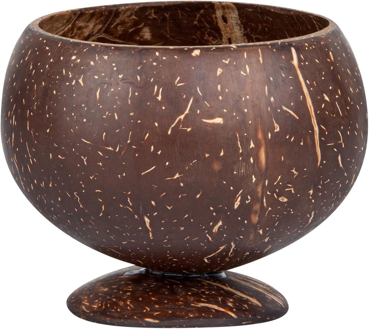 Restaurantware - Coco Casa 10 Ounce Coconut Shell Cups, 40 Mini Martini Goblets - Handmade, Polished, Coconut Shell Cocktail Tiki Cups, Hawaiian Theme For Parties, Serve Wine, Dessert, Smoothies