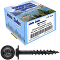 8 x 1-1/4' Black Round Truss Head Multipurpose Exterior Coated Modified Cabinet Wood Screw - CASE Qty 42 Boxes 7,728 Screws
