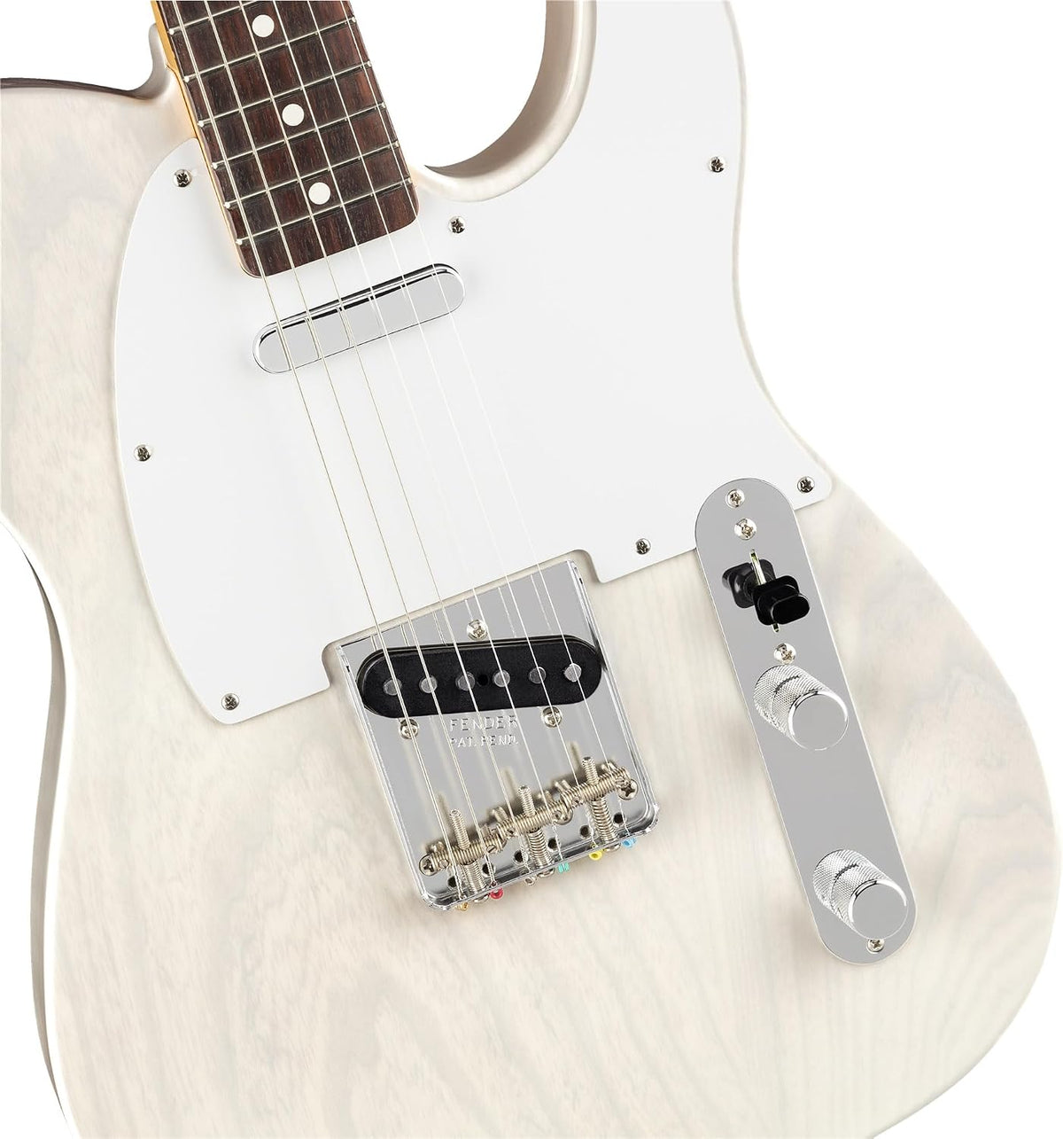 Fender Jimmy Page Mirror Telecaster - White Blonde Bundle with Tweed Case, Strap, Cable, and Guitar Cleaning Kit