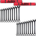 ABN Large Combination Wrench Set SAE 1-5/16 to 2in with Metric 10 Piece Jumbo Wrench Set 33 to 50mm, Standard 10 Piece and Metric 10 Piece Jumbo Wrench Sets