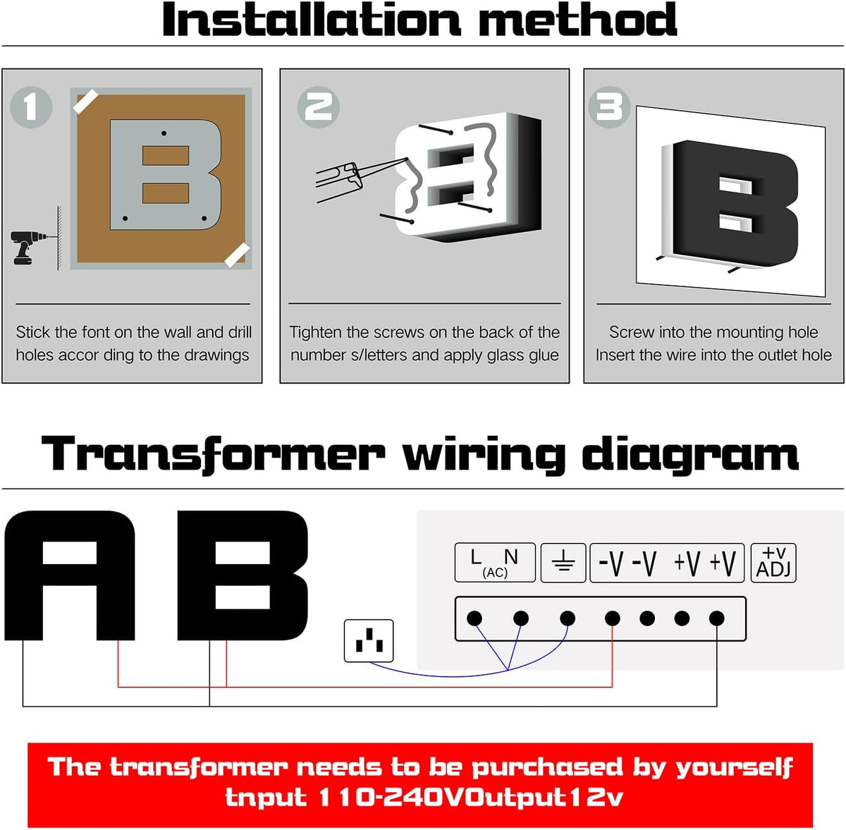 Backlit LED Illuminated Address Number 18 Inch, Lighted House Numbers, Lighted Home Address Numbers, Modern Metal House Numbers With Lights.