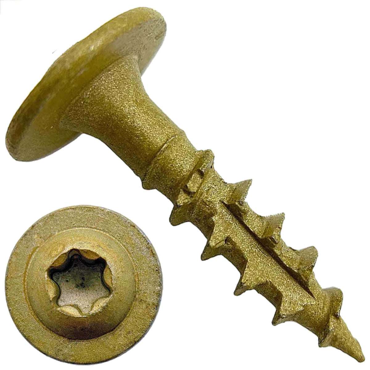 Jake Sales #14 x 1 Construction Lag Screw - Torx/Star Drive Heavy Duty Structural Lag Screw - Exterior Coated - ACQ Compatible - Modified Truss Washer Head. (10 x 100 Count CASE -1,000 Screws)