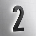 Backlit LED Illuminated House Numbers,Matte Black, Modern Address Signs Lighted Plaque For Outdoor Indoor, Weatherproof And Corrosion Resistant, Day & Night,20 Inch,2