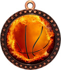 Express Medals 1 to 50 Packs Flame Basketball Bronze Medal Trophy Award with Neck Ribbon STDD212-EMFCL803