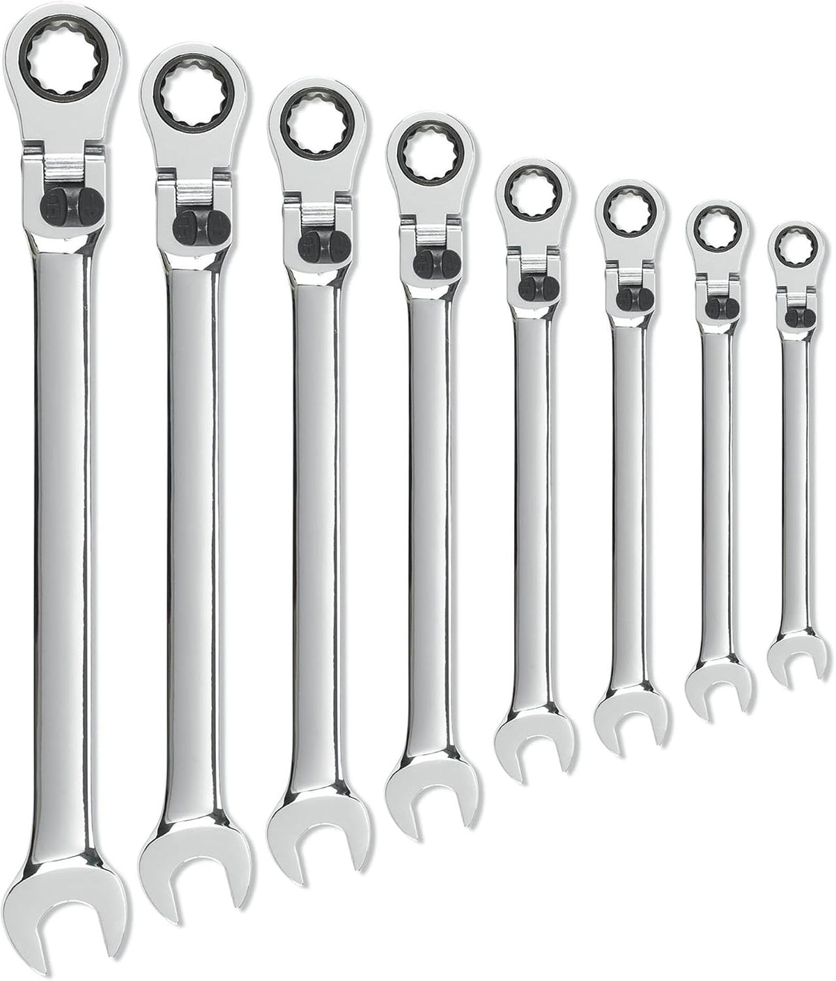 GEARWRENCH 8 Pc. 12 Pt. XL Locking Flex Head Ratcheting Combination Wrench Set, SAE - 85798