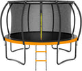 Kiivakii Trampoline 8FT 10FT 12FT 14FT 16FT, Outdoor Trampolines for Kids and Adults, Recreational Trampoline with Enclosure Net & Ladder, Round Trampolines ASTM Approved