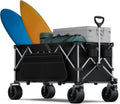 440Lbs Collapsible Wagon Cart,Beach Wagon with Big Wheels,Utility Wagons with Weight Capacity,Heavy Duty with Excellent Steering,Ideal for Camping,Gargen,Transport,Outdoor Sports