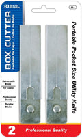 BAZIC Carton Cutter Box Cutter Retractable Blade, Utility Knife Set for Box Cardboard Boxes Office Home (2/Pack), 144-Packs