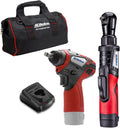ACDelco ARW12103-K1 G12 Series 12V Cordless Li-ion 3/8' Brushless Ratchet Wrench & Impact Wrench Combo Tool
