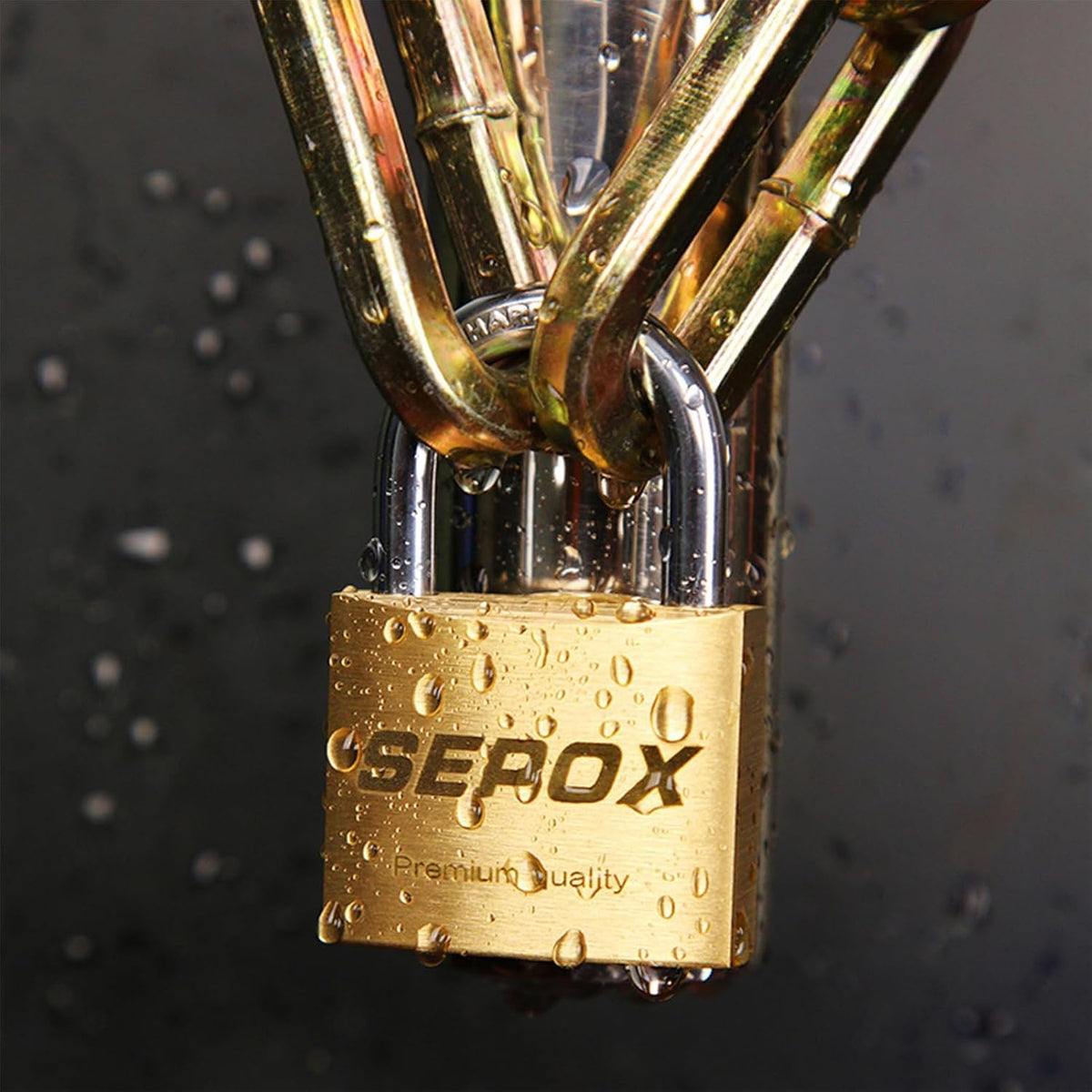 SEPOX® 36 Pcs Pack Solid Brass Padlock with Same Keys 48 Pcs, Heavy Duty & Compact Waterproof Body 40mm 1-9/16',Small Lock & Key with Big Handle, Keyed Alike for School Gym Locker, Hasp, Tool Box