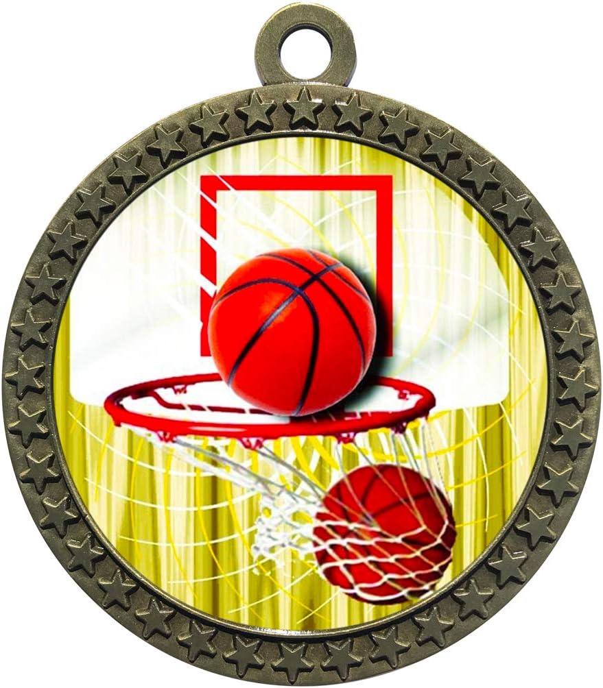 Express Medals 1 to 50 Packs Basketball Gold Medal Trophy Award with Neck Ribbon STDD212-FCL411