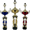 Express Medals Various Sport Giant 54 Inch Tall 19 Inch Wide 4 Post Column Gold Red or Blue Trophy Cup Award Includes Attached Plate with up to 5 Lines of Your Custom Engraved Text. Weighs 11 lbs.