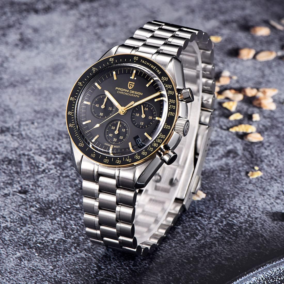 Pagani Design 1701 V3 Men's Chronograph Quartz Dial 40mm VK63 Movement Stainless Steel Mirror Sapphire Watch 100 Meter Water Resistant Sport Watch