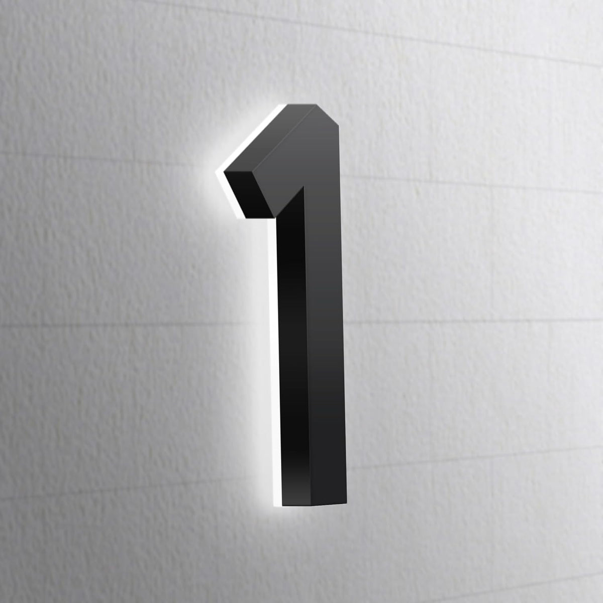 LED Illuminated House Numbers,Matte Black, Modern Address Signs Lighted Plaque For Outdoor Indoor.