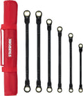 STARWORK TRUE MECHANIC™ 6-Piece 4-in-1 Extra Long Flex-Head Ratcheting Wrench Set with Rolling Pouch, Double Box End, 120-Tooth, SAE&Metric