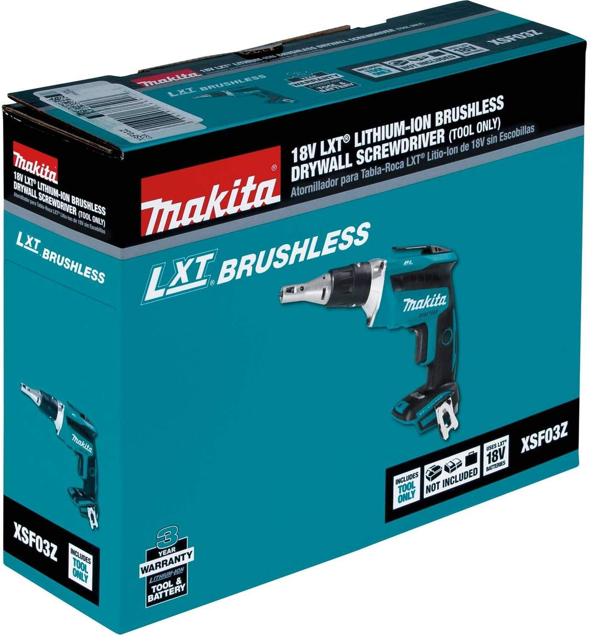 Makita XSF03Z-R 18V LXT Cordless Lithium-Ion Brushless Drywall Screwdriver (Tool Only) (Renewed)