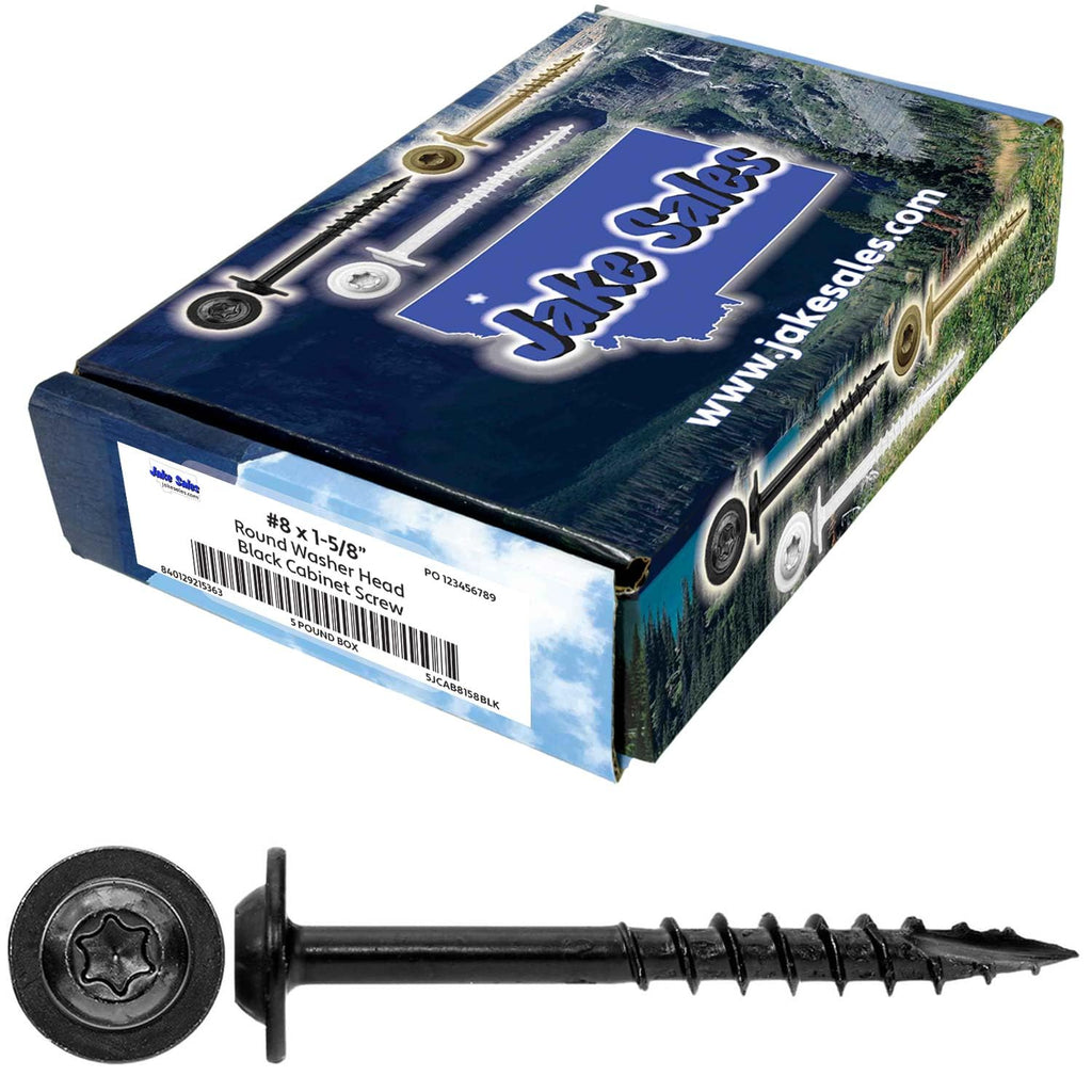 #8 x 1-5/8' Round Washer Head Truss Head Screw. Torx/Star Drive Head Wood Screws. Multipurpose Cabinet, Furniture, Siding and Trim and General Construction - 5 Pounds ~738 Screws