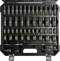 BOEN 1/2' Drive Impact Socket Set, 50-Piece Metric (8-32mm) Deep & Standard Sockets with Paint-Filled Markings, Includes Extensions, Adapter & Universal Joint