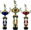 Express Medals Various Sport Giant 54 Inch Tall 19 Inch Wide 4 Post Column Gold Red or Blue Trophy Cup Award Includes Attached Plate with up to 5 Lines of Your Custom Engraved Text. Weighs 11 lbs.