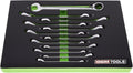 OEMTOOLS 23988 12PC Reversible Metric Ratcheting Wrench Set, Posi-Grip Ratchet Wrench Set, Metric Wrench Set 8-19 mm, Cr-V Ratchet Wrenches, EVA Storage Case Wrench Organizer