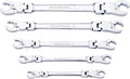 GEARWRENCH 5 Pc. Ratcheting Flex Head Flare Nut Wrench Set, SAE - 89100
