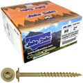 8 x 2 Bronze Star Multipurpose Torx/Star Drive Head Exterior Coated Modified Truss Head Cabinet Wood Screw Full Box - 2000 Screws