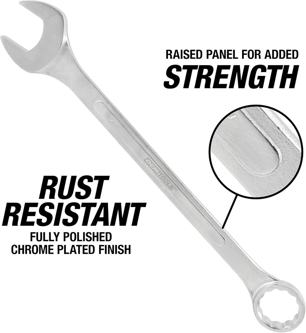 OEMTOOLS 22101 5 Piece SAE Jumbo Combination Wrench Set, Large Combination Wrench Set, SAE Sizes