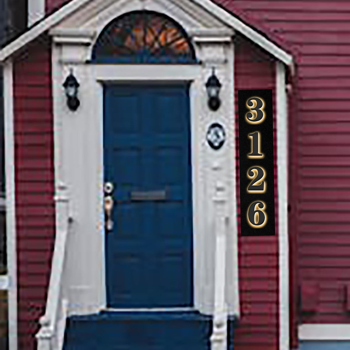 Backlit Illuminated LED Home Address Numbers 18 Inch, Modern Lighted Up Address Signs Make A Statement, Large Stainlesss Steels House Numbers With LED Lights,Q
