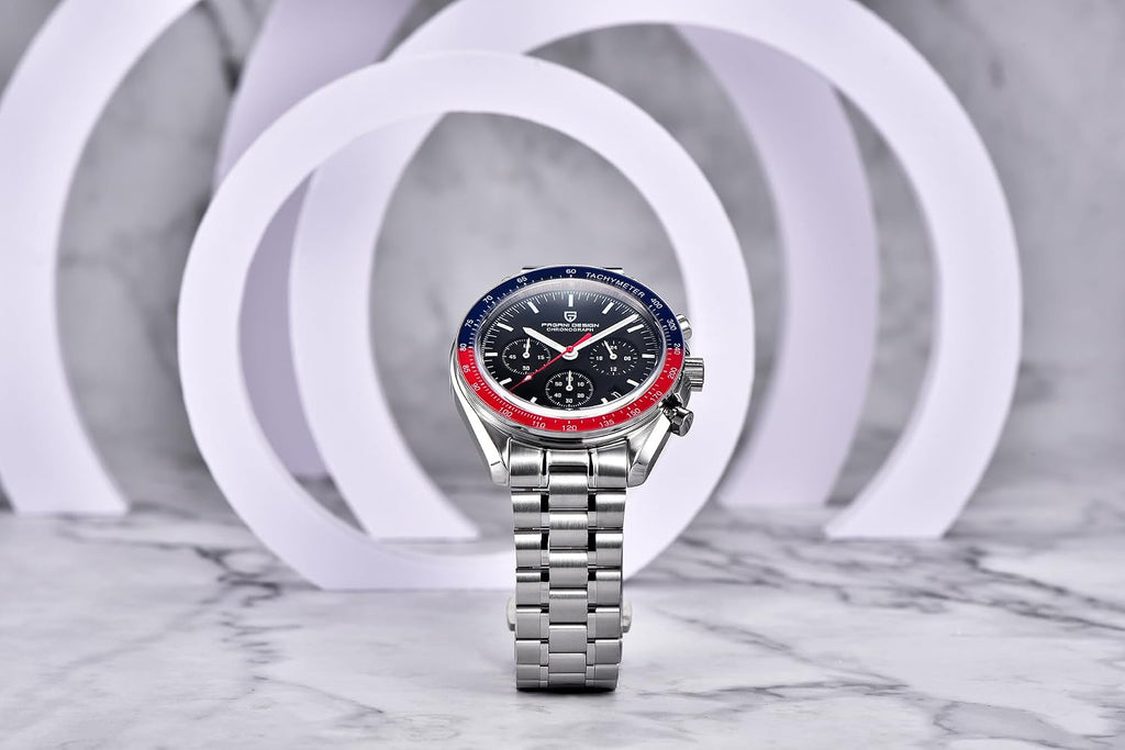 Pagani Design 1701 V3 Men's Chronograph Quartz Dial 40mm VK63 Movement Stainless Steel Mirror Sapphire Watch 100 Meter Water Resistant Sport Watch
