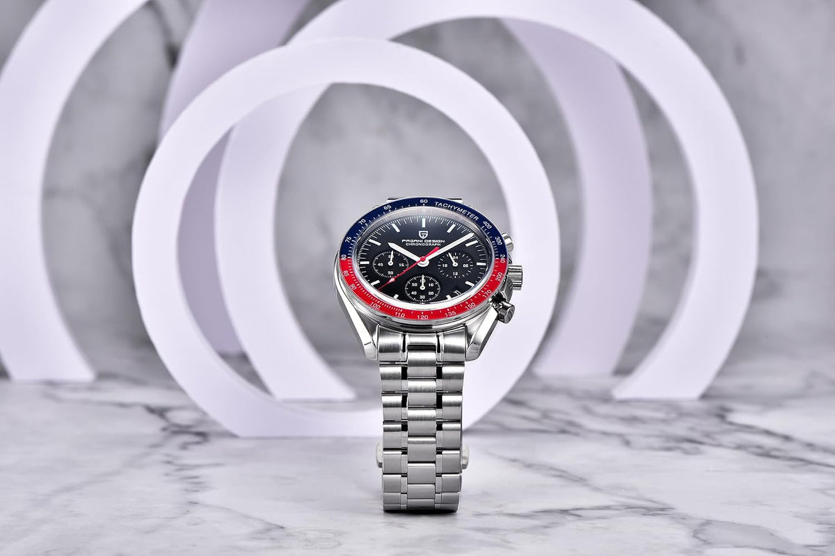 Pagani Design 1701 V3 Men's Chronograph Quartz Dial 40mm VK63 Movement Stainless Steel Mirror Sapphire Watch 100 Meter Water Resistant Sport Watch