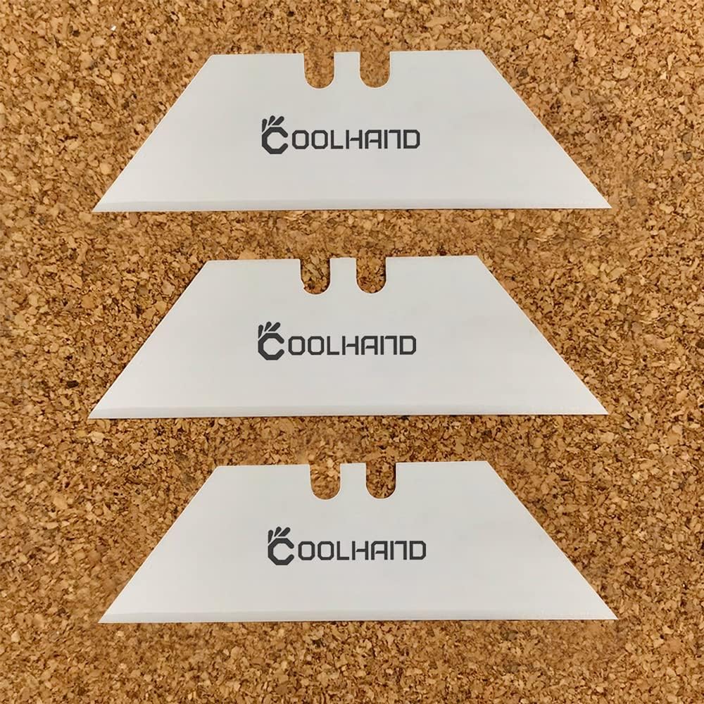 Cool Hand Zirconia Ceramic Utility Blade, Box Cutter Blade Knife, 90 Pcs per Pack, Stanley Knife Good Choice for Unwrapping Parcel Cutting Paper