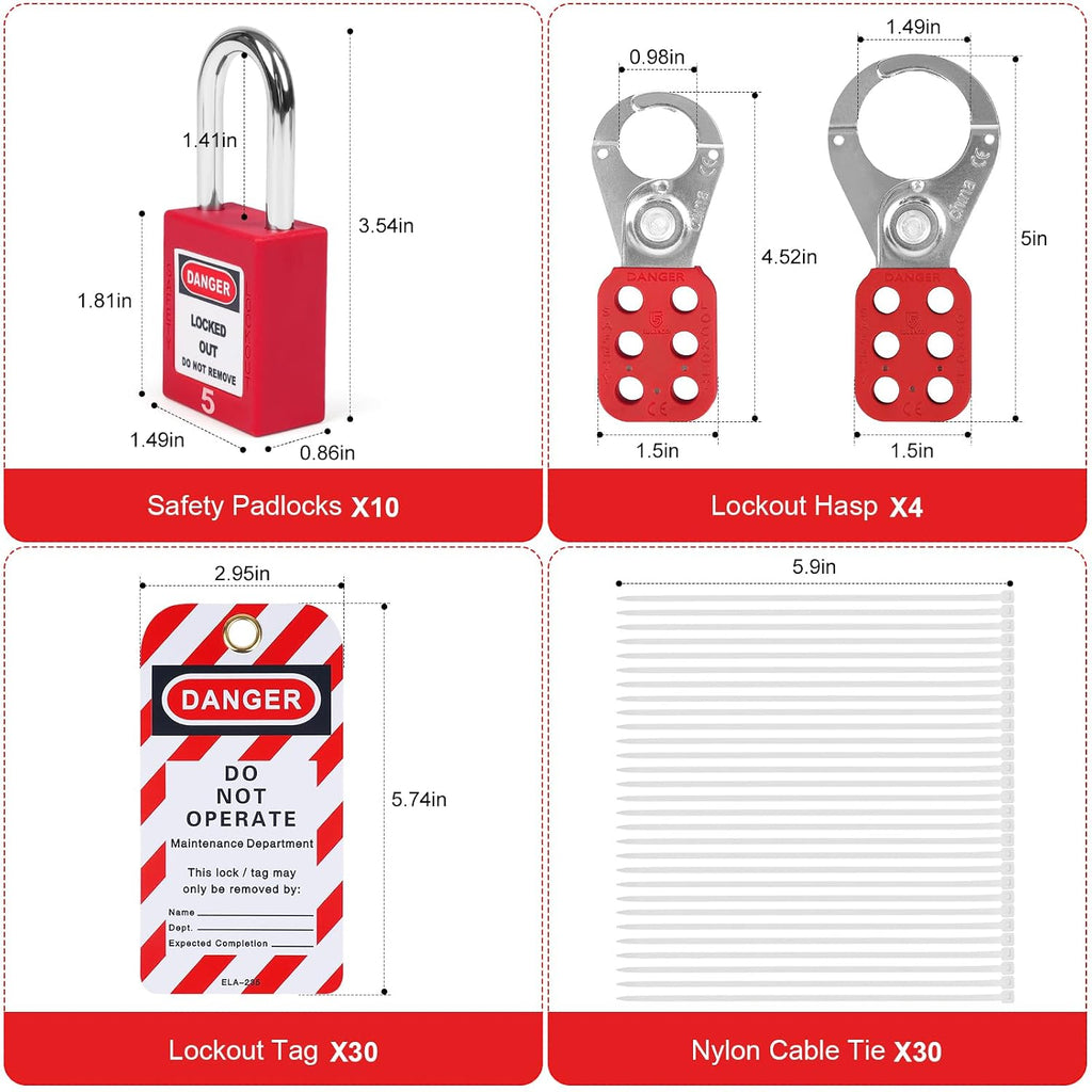 Lockout Tagout Station,Covered Group Lockout Station Lockout Tagout Kit,Loto Safty Padlock Loto Hasp Lockout Tag Lock Out Set of 76,Safety Tools for Industrial,Electric Power,Machinery Tool