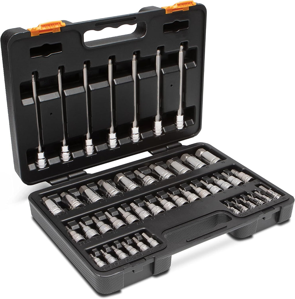 GEARWRENCH 44 Piece 1/4', 3/8', 1/2' Drive SAE/Metric Hex Bit Socket Master Set - 89086