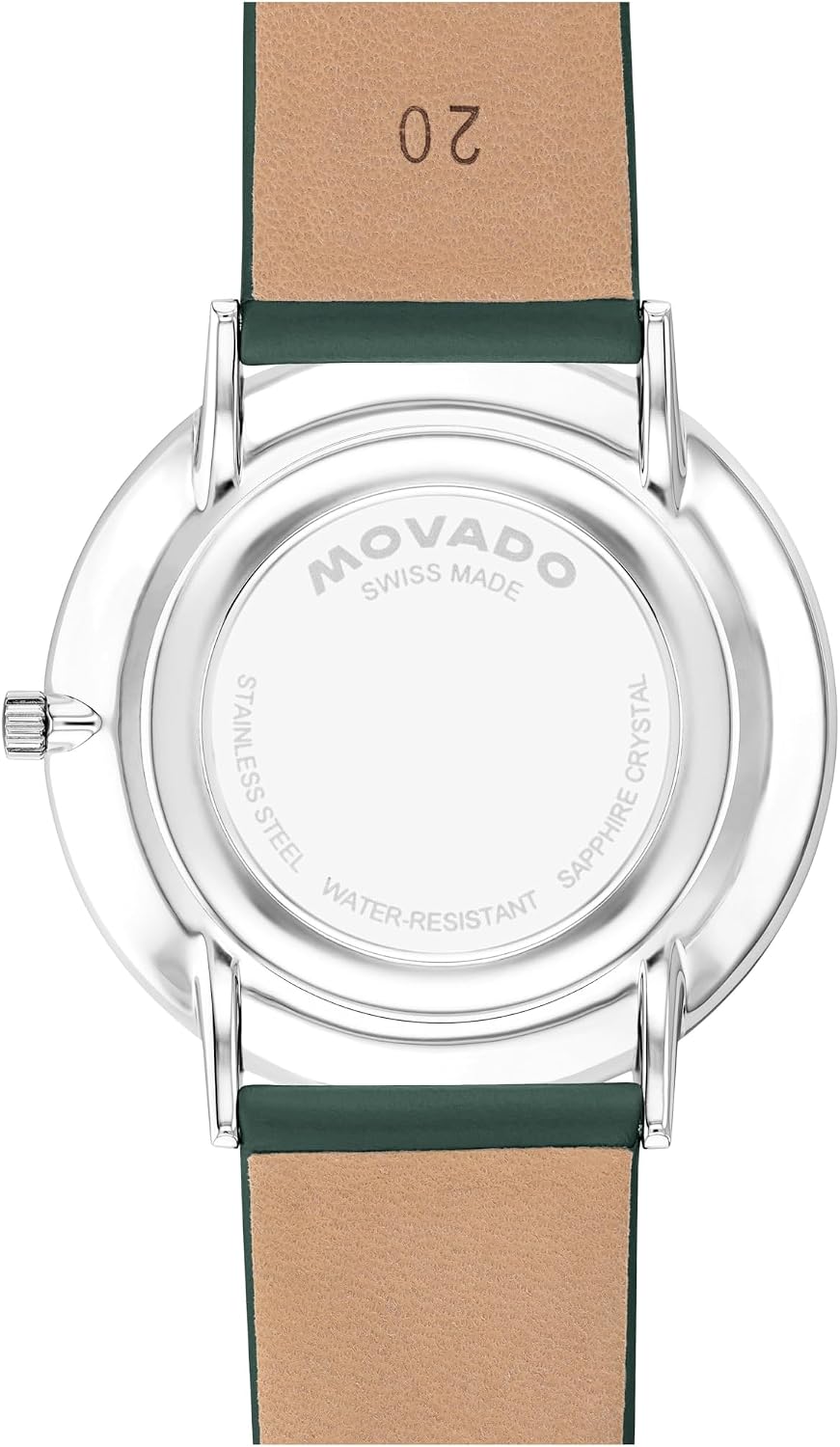 Movado Modern 47 Men's Quartz Watch – 40mm Round Case, Leather Strap – Gift for Him