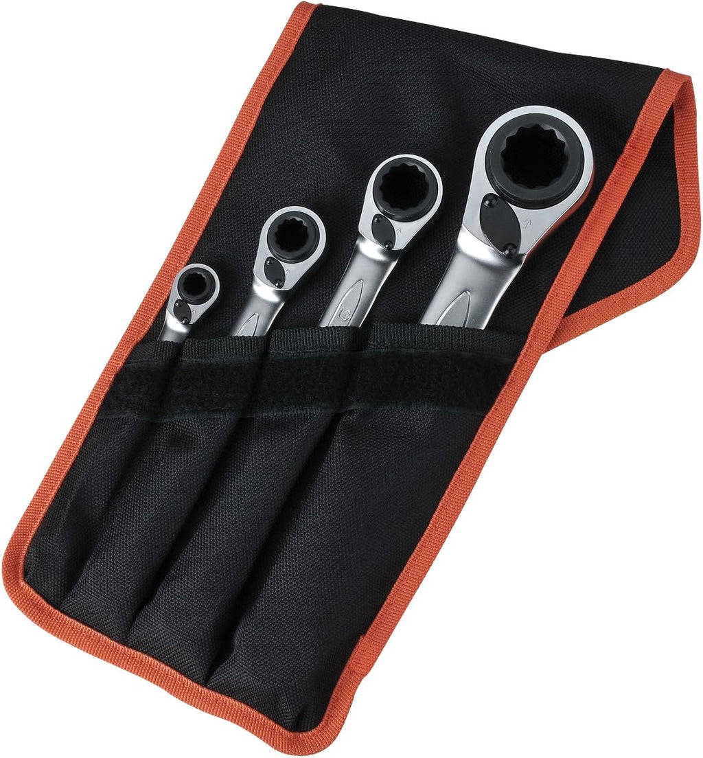 Bahco S4RM4T Reversible Ratchet Spanners Set