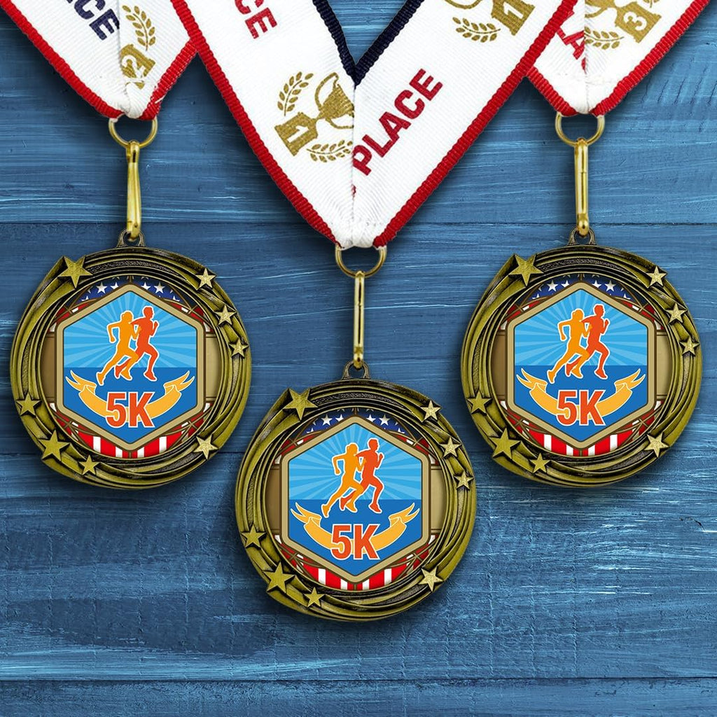 All Quality Stars Design 5k Medal | Competition Metal Medal - 1st, 2nd, 3rd Place