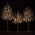 TYBEEU 4ft 5ft 6ft Lighted Cherry Blossom Tree Set, Total 568 Warm White LED (144/184/240), Each Tree Works Independently, Dimmable, Indoor Outdoor Home Garden Christmas Wedding Holiday Decor