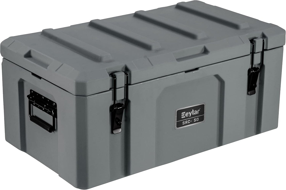 SRC-50 Crossover 26 Inch Cargo Case, Equipment Hard Case, Roto Molded, Stackable with Pad-Lock Hasp, TSA Standard, IPX4 Rated (Gray)
