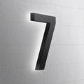 LED Illuminated House Numbers,Matte Black, Modern Address Signs Lighted Plaque For Outdoor Indoor.
