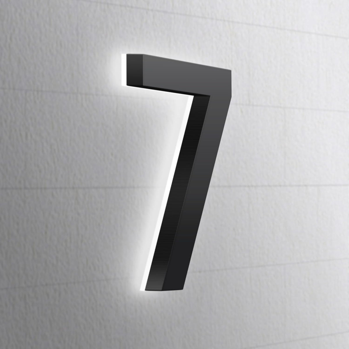 LED Illuminated House Numbers,Matte Black, Modern Address Signs Lighted Plaque For Outdoor Indoor.