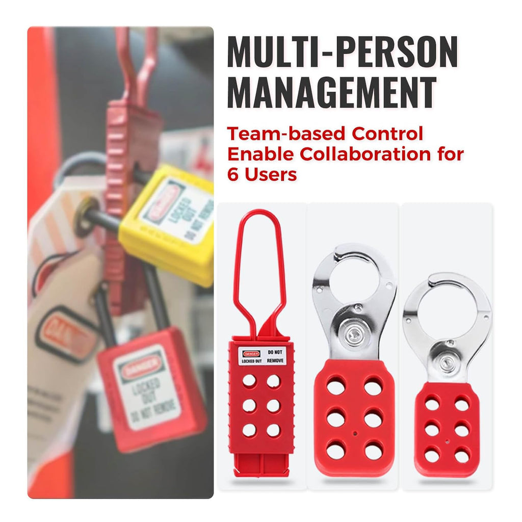 50 PCS Lockout Tagout Kit, OSHA Compliant Electrical Loto Kit, Safety Padlocks, Circuit Breaker Lockouts, Valve Lock, Hasp & Loto Tags, Industrial Safety Electrical & Mechanical
