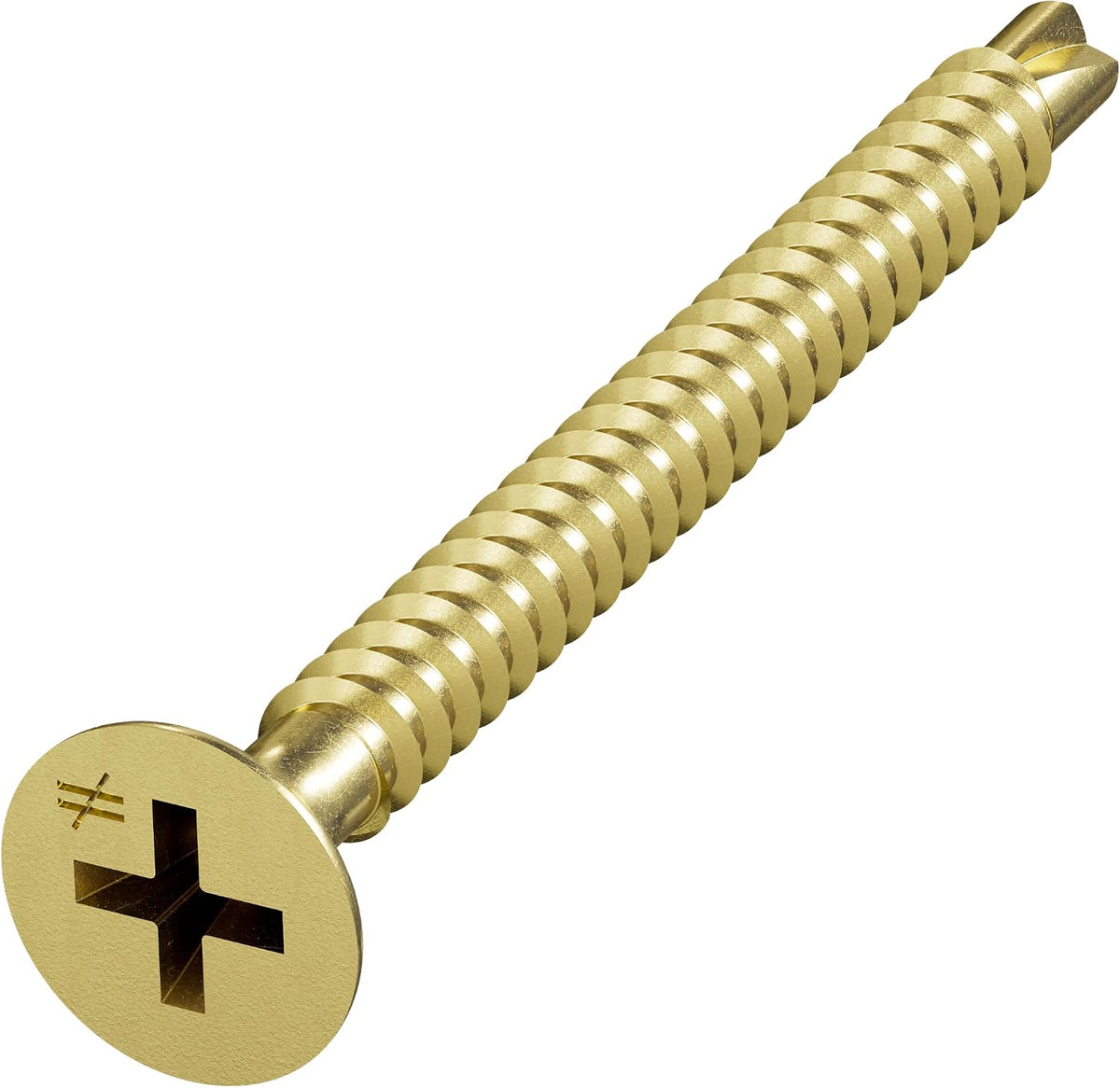 Simpson Strong-Tie DWFSD158PS DWFSD Drywall-to-CFS Screw (Collated) — #6 x 1-5/8 in. #2 Phillips, Yellow Zinc (2500-Qty)