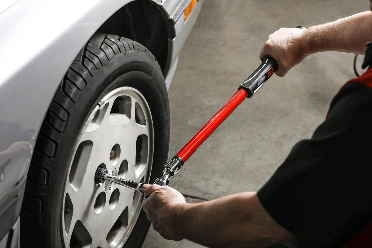 ARES 43008-1/2-Inch Drive Flex Head Digital Torque Wrench – Torque and Angle Readings - 25-250 ft-lb (30-340 Nm) Electronic Reversible Ratchet, Multi-Alert, ±2% Accuracy – Auto, Motorcycle, Mechanic